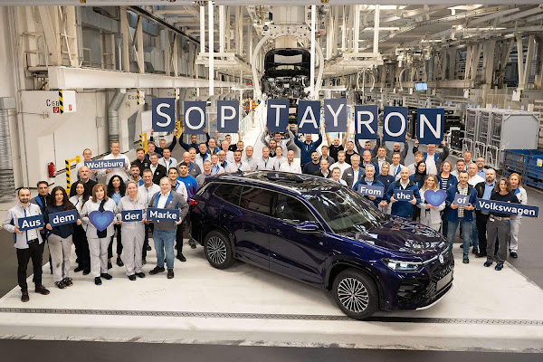 Produção do Volkswagen Tayron 2025 é iniciada em Wolfsburg